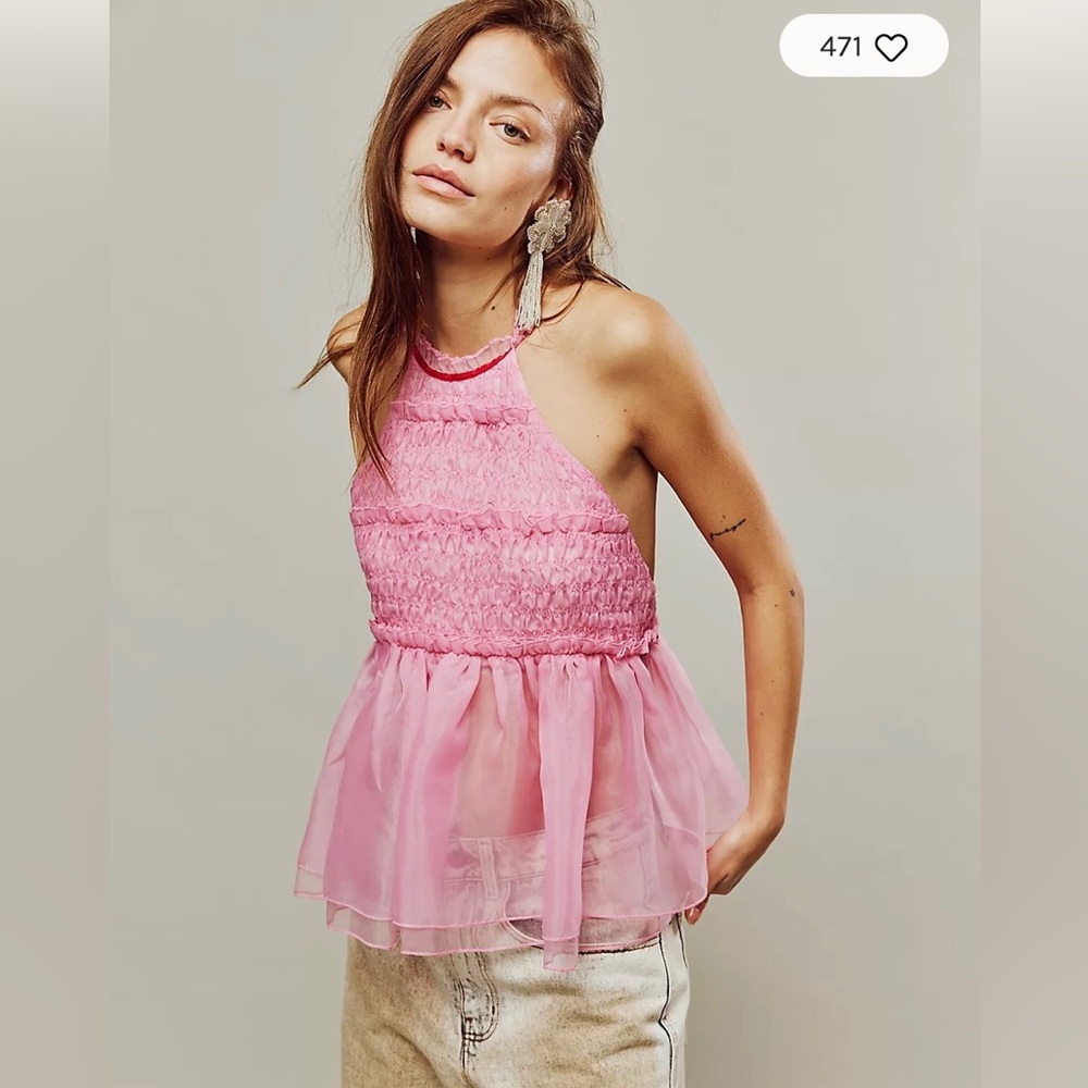 Free People Cupcake Cutie Halter Top | Pink Halter Top